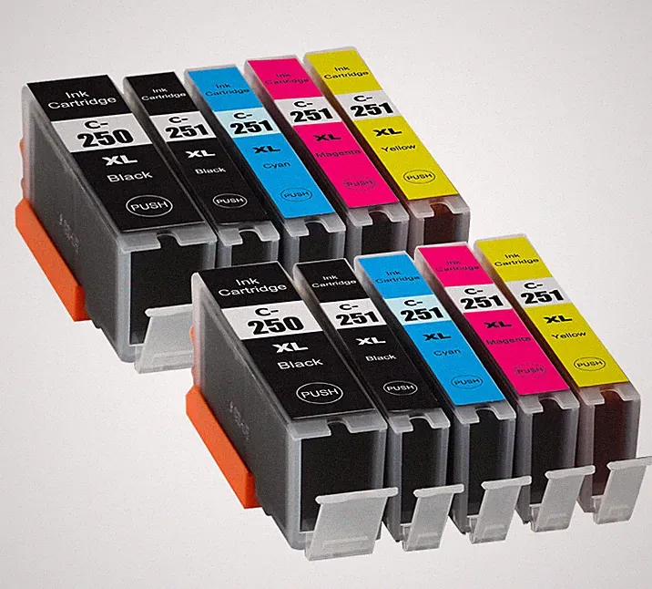 10P PGI250 CLI251 XL Printer Ink Replacement for Canon Pixma MG5420 iX6820 MX922