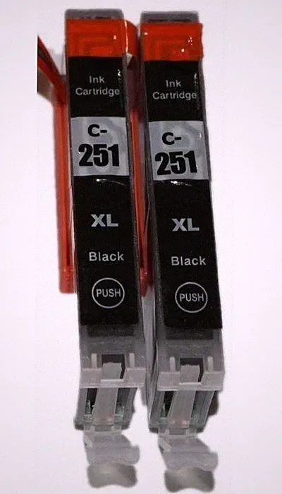 2pk CLI-251XL photo black Ink fit Canon PIXMA MG5420 MG5422 MG5520 MG5522 MG5620