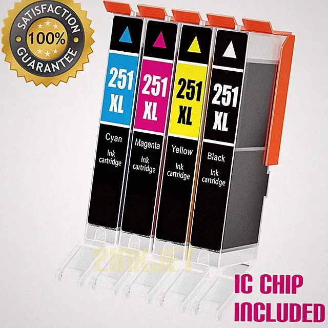 4 Pack CLI-251XL Ink Cartridges For Canon PIXMA MX922 IP8720 MG7520 MX722 MG6620