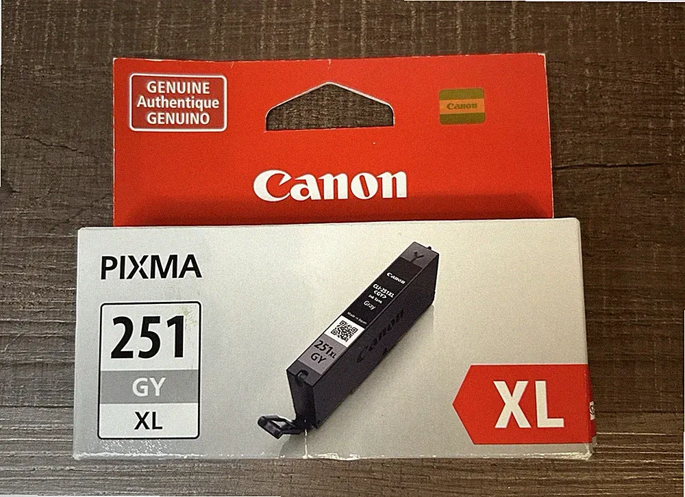 Canon CLI-251GY XL Original Gray Ink Cartridge New In Box Unopened NEW SEALED