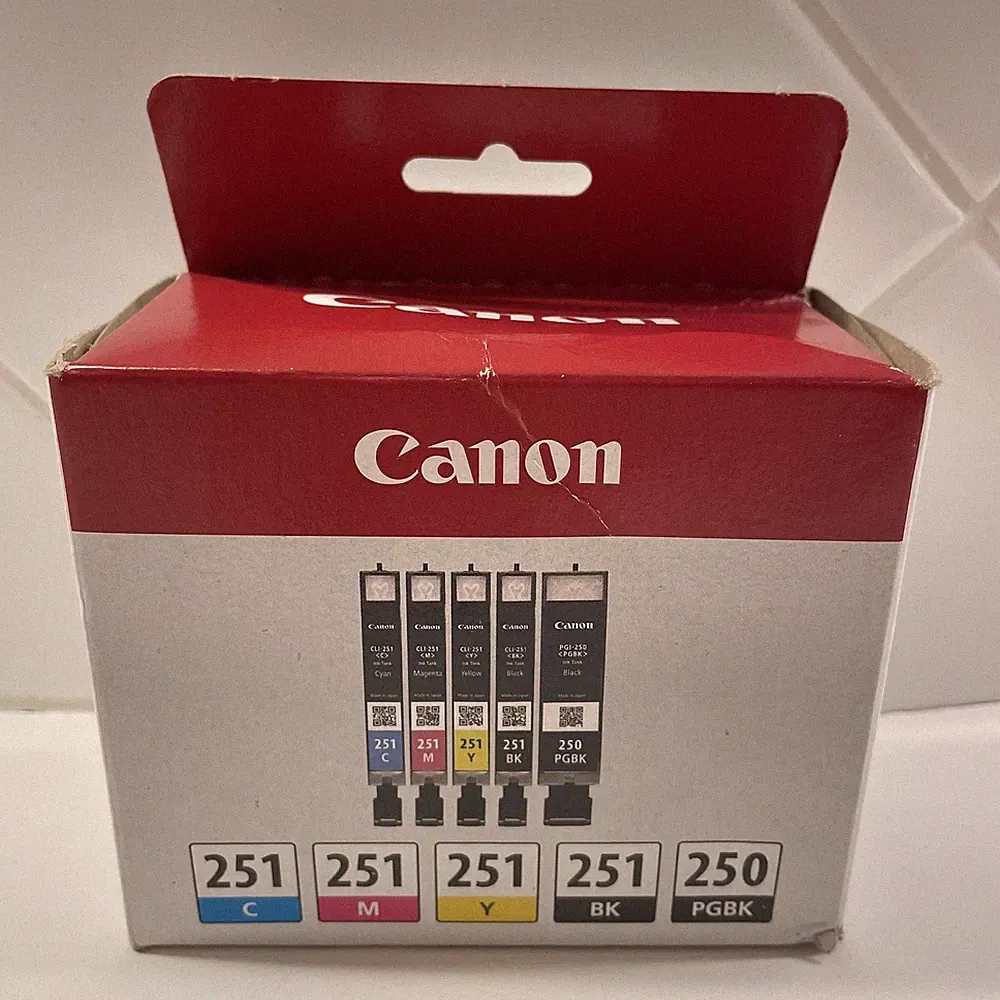 Canon PGI-250 CLI-251 Multicolor Ink Cartridges Combo 5 Pack - Brand New Sealed
