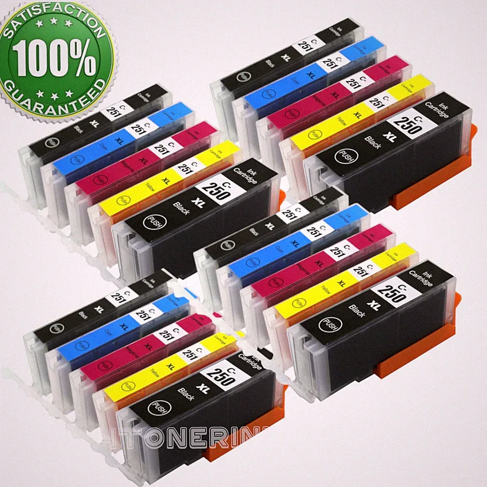 PGI-250XL CLI-251XL Ink Cartridges for Canon PIXMA MG5620 MG5622 MG6320 MX922