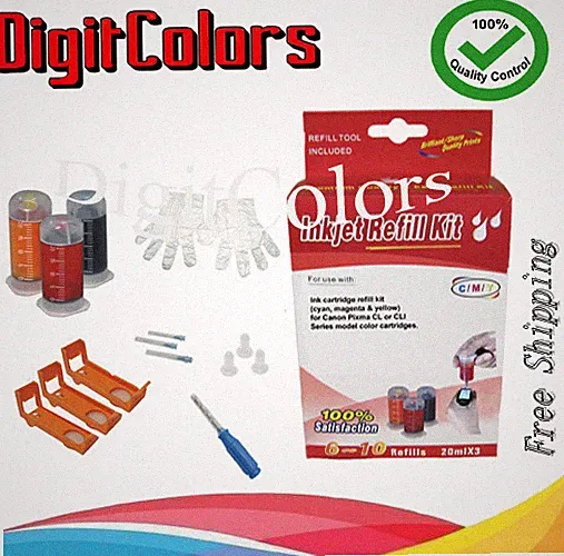 Refill ink bottle kit box for CN Canon CLI-251 CLI251 C,M,Y Cartridges w tool